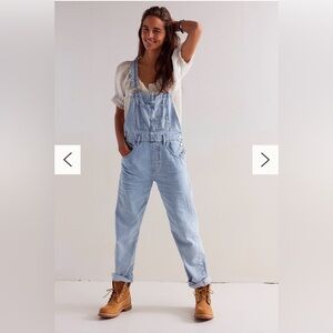 Free People Overalls Large - Ziggy Denim Overall Straight Leg
